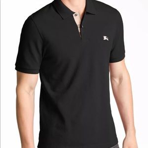 Burberry London Pique Polo in Black - Large